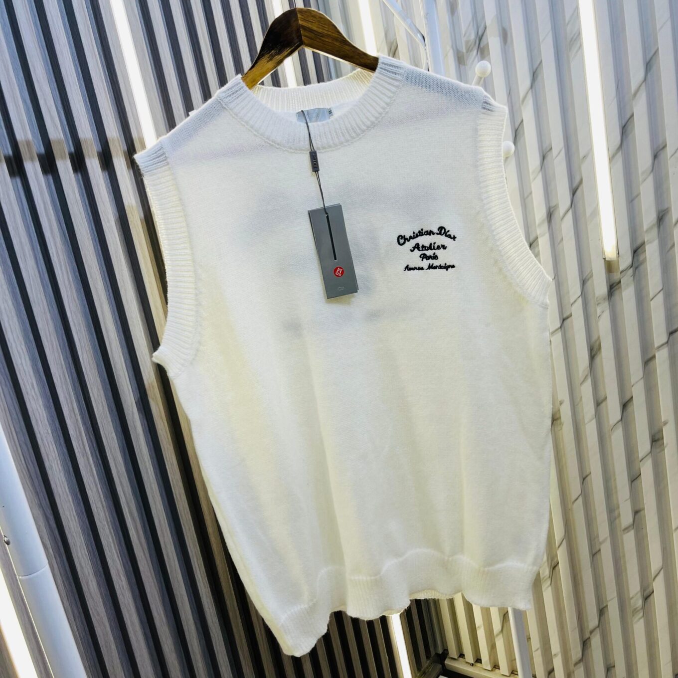 WhatsApp Image 2024-12-07 at 4.41.05 PM Christian Dior White Sleeveless Warm Sweater