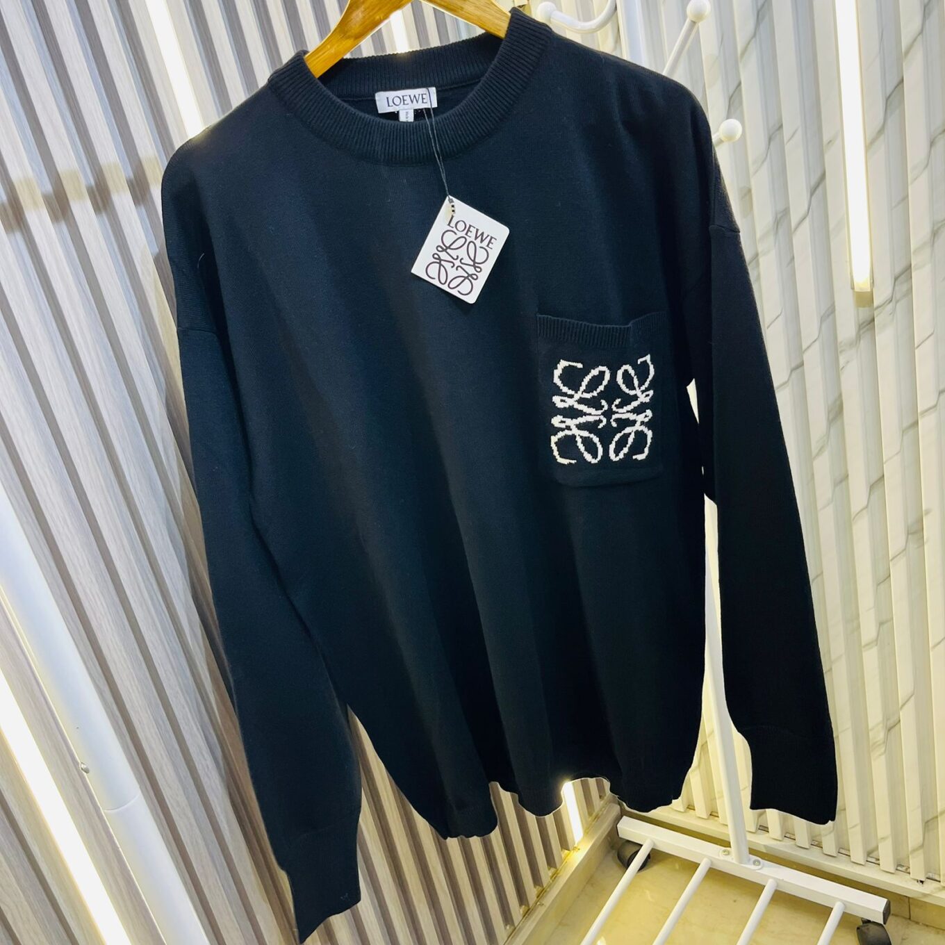 WhatsApp Image 2024-12-16 at 1.44.37 PM Loewe Black Unisex Warm Sweater