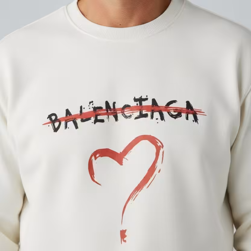 Balenciaga Classic White Sweatshirt