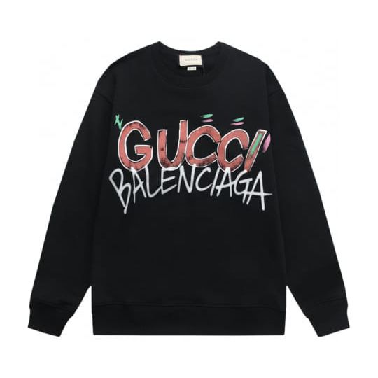 Gucci X Balenciaga Classic Black Sweatshirt