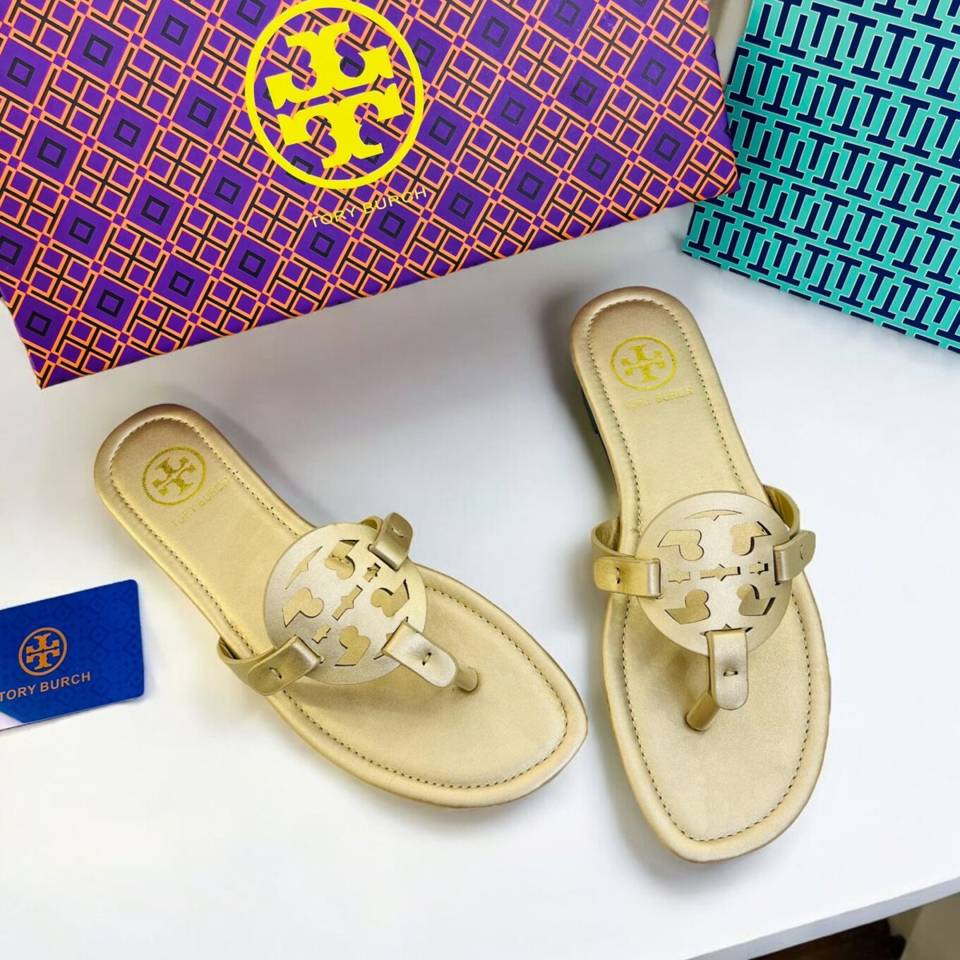 Tory Burch Miller Golden Slip On Flat