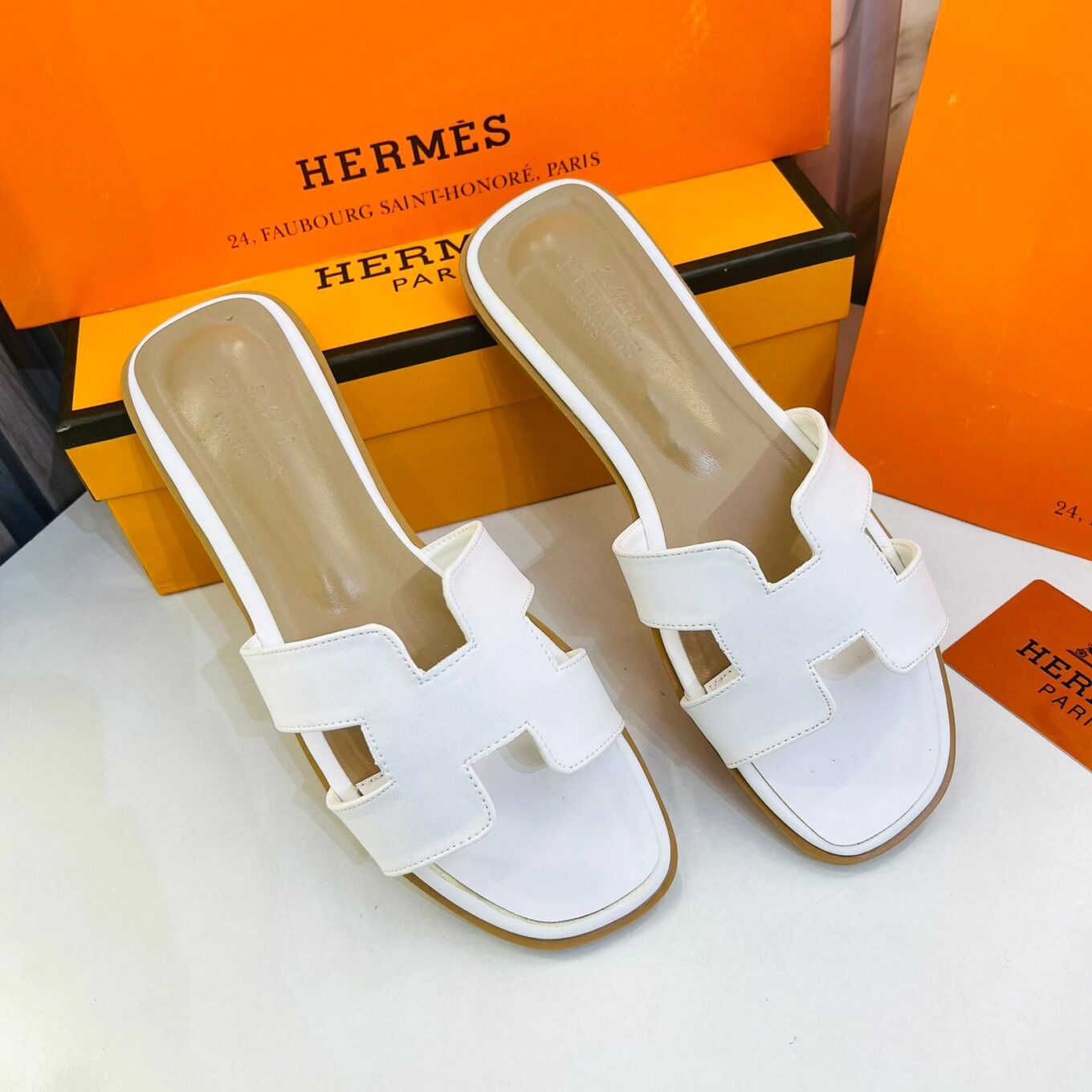 WhatsApp Image 2025-01-21 at 2.41.12 PM Hermes Oran White Sandal
