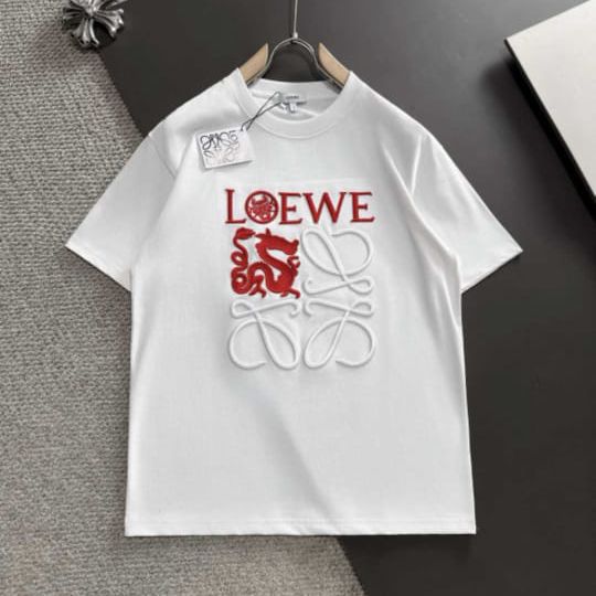 Loewe Embroidery White Tshirt