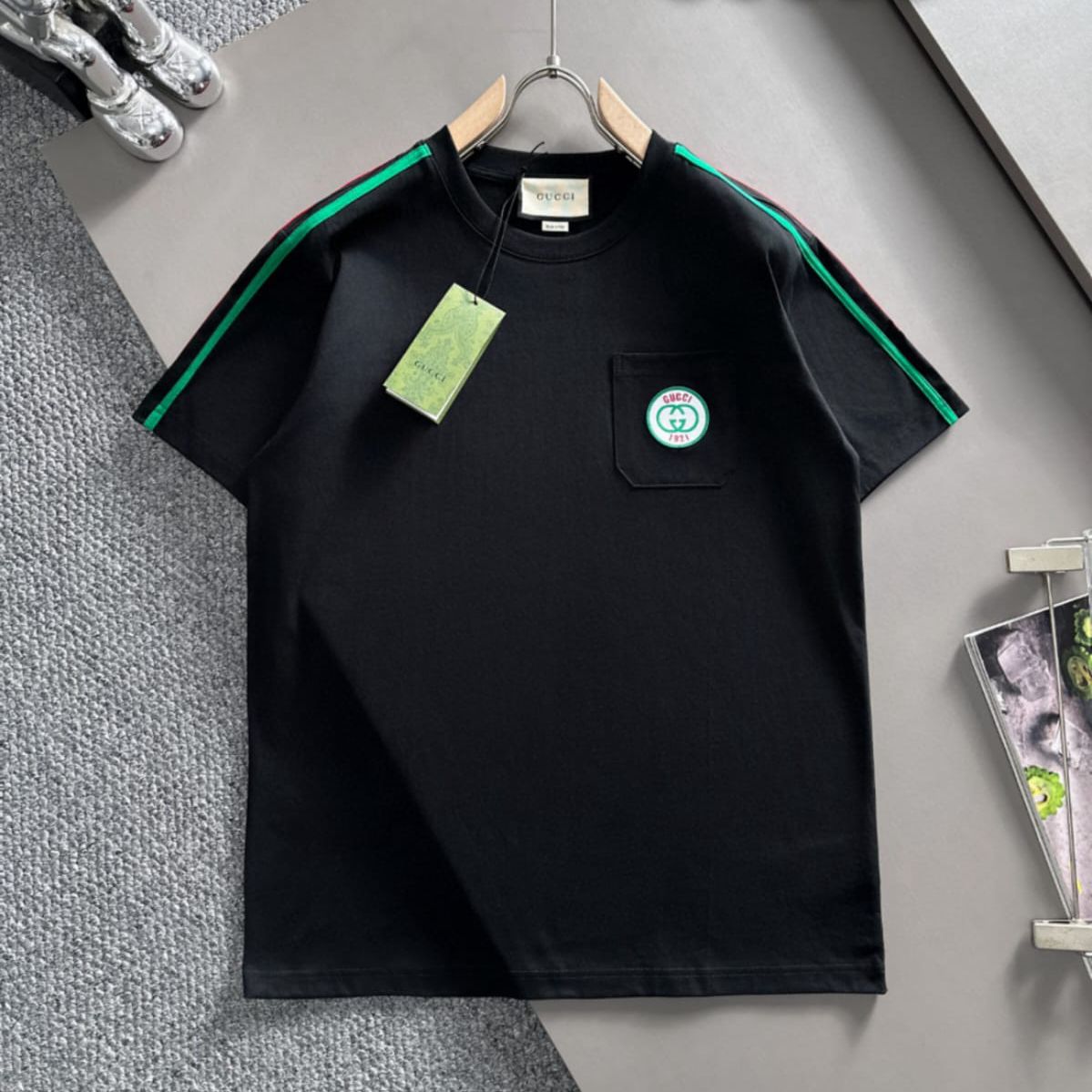 Gucci Black Strip Tshirt