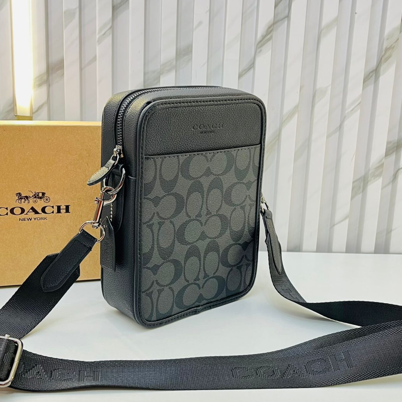 WhatsApp Image 2025-01-30 at 6.35.50 PM (1) Coach Black Messenger Bag (With Box)