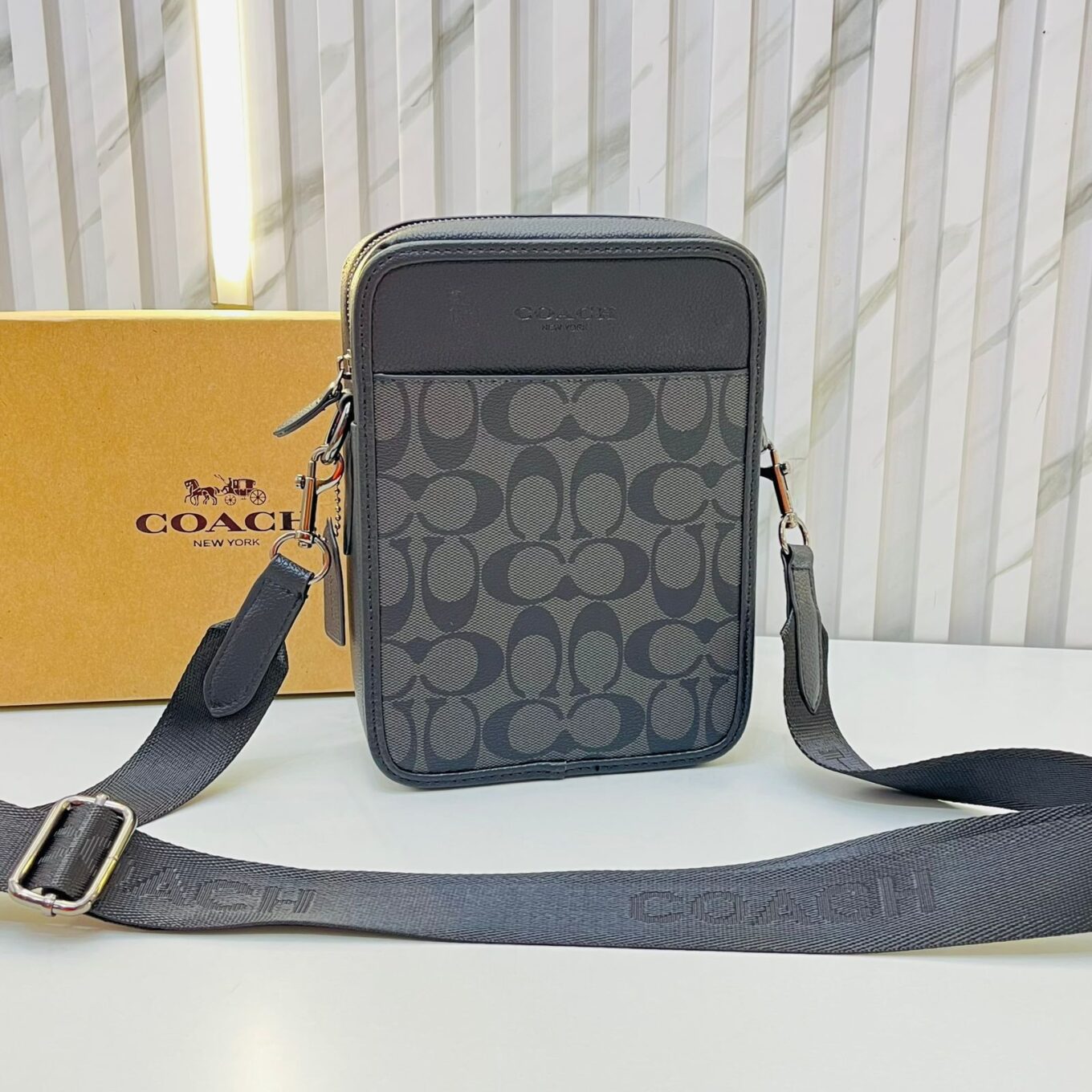 Coach Black Messenger Bag (With Box)