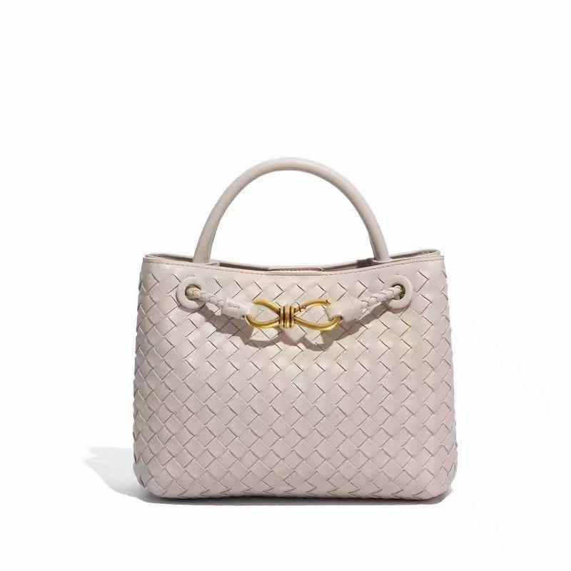 Bottega Veneta Andiamo Off White Handbag