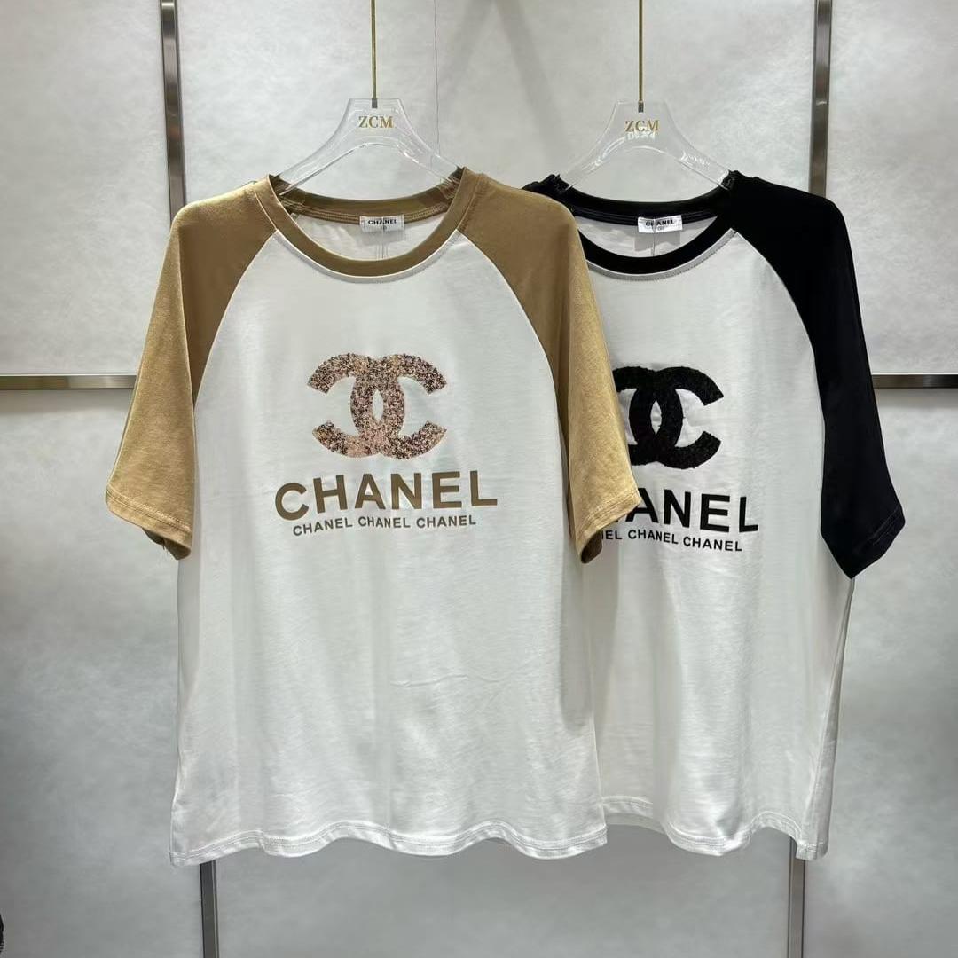 WhatsApp Image 2025-02-14 at 5.49.03 PM Chanel White Khaki Oversized T-shirt For Women