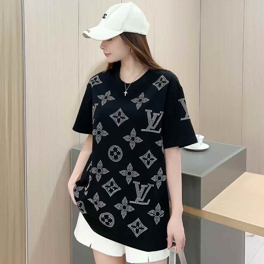 Louis Vuitton Black Oversized T-shirt  For Women