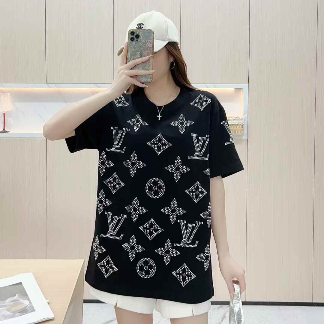 Louis Vuitton Black Oversized T-shirt  For Women