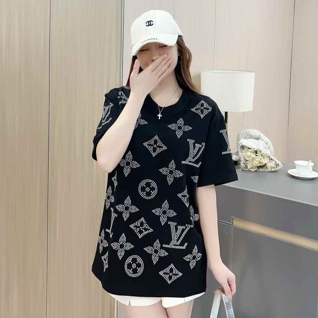 Louis Vuitton Black Oversized T-shirt  For Women