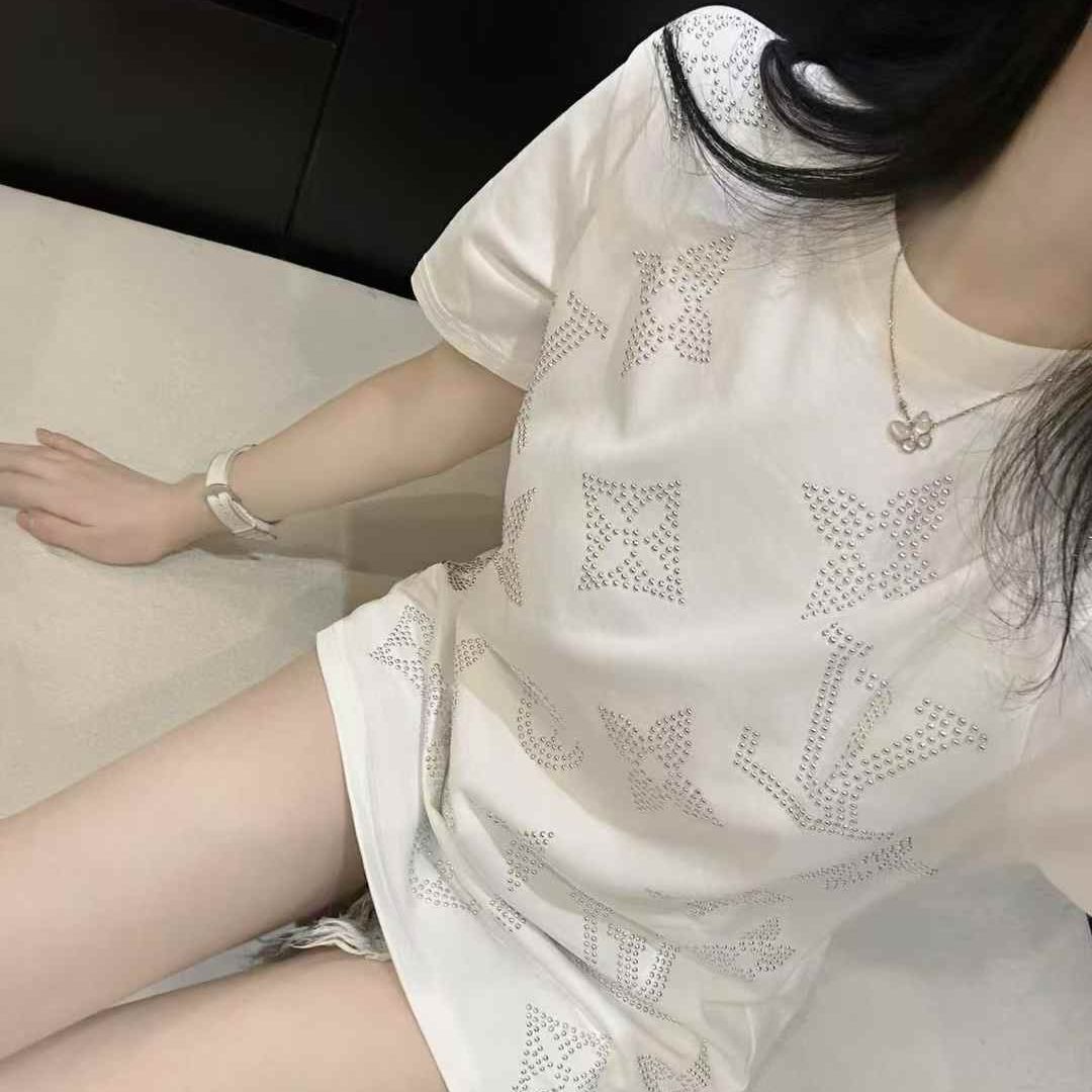 Louis Vuitton White Oversized T-shirt  For Women