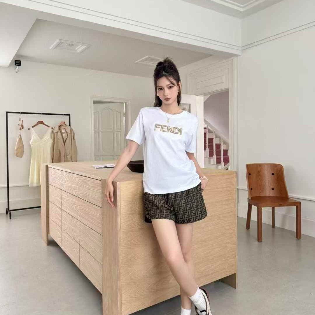 Fendi White Oversized T-shirt  For Women