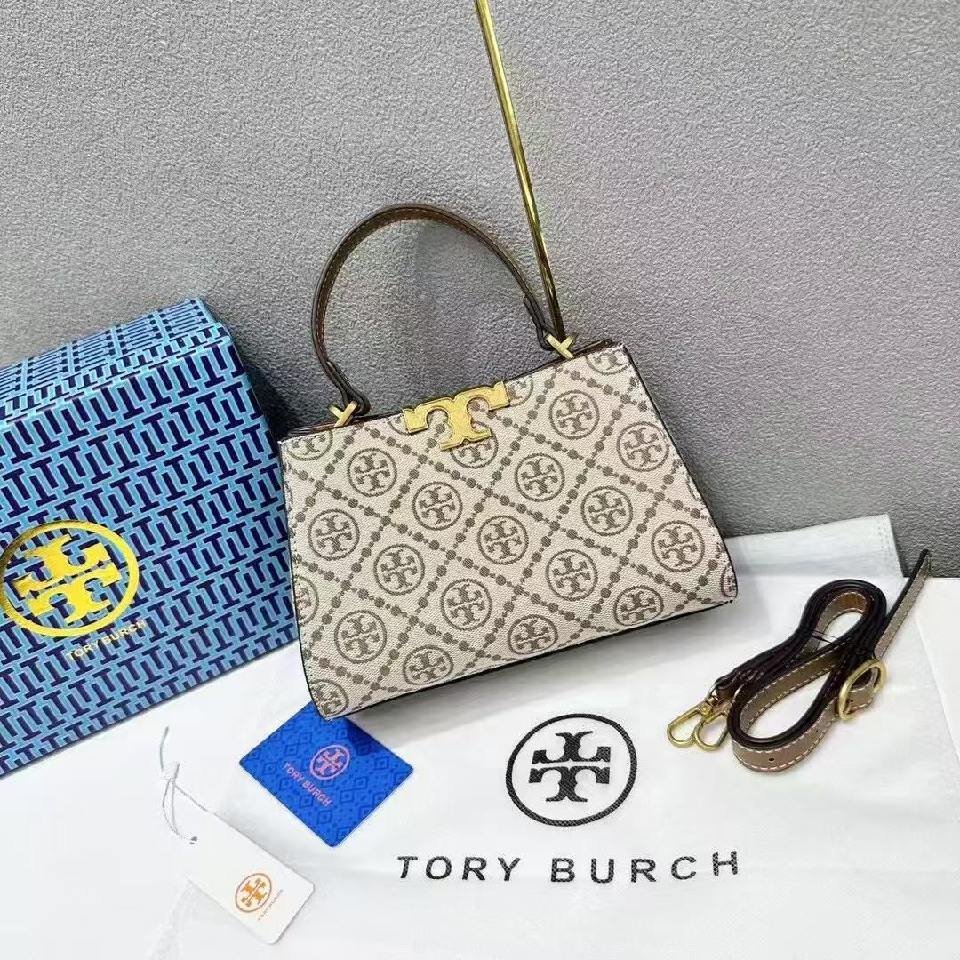 WhatsApp Image 2025-02-24 at 6.39.48 PM Tory Burch T Monogram Spazzolato Beige Small Handbag (With Box)