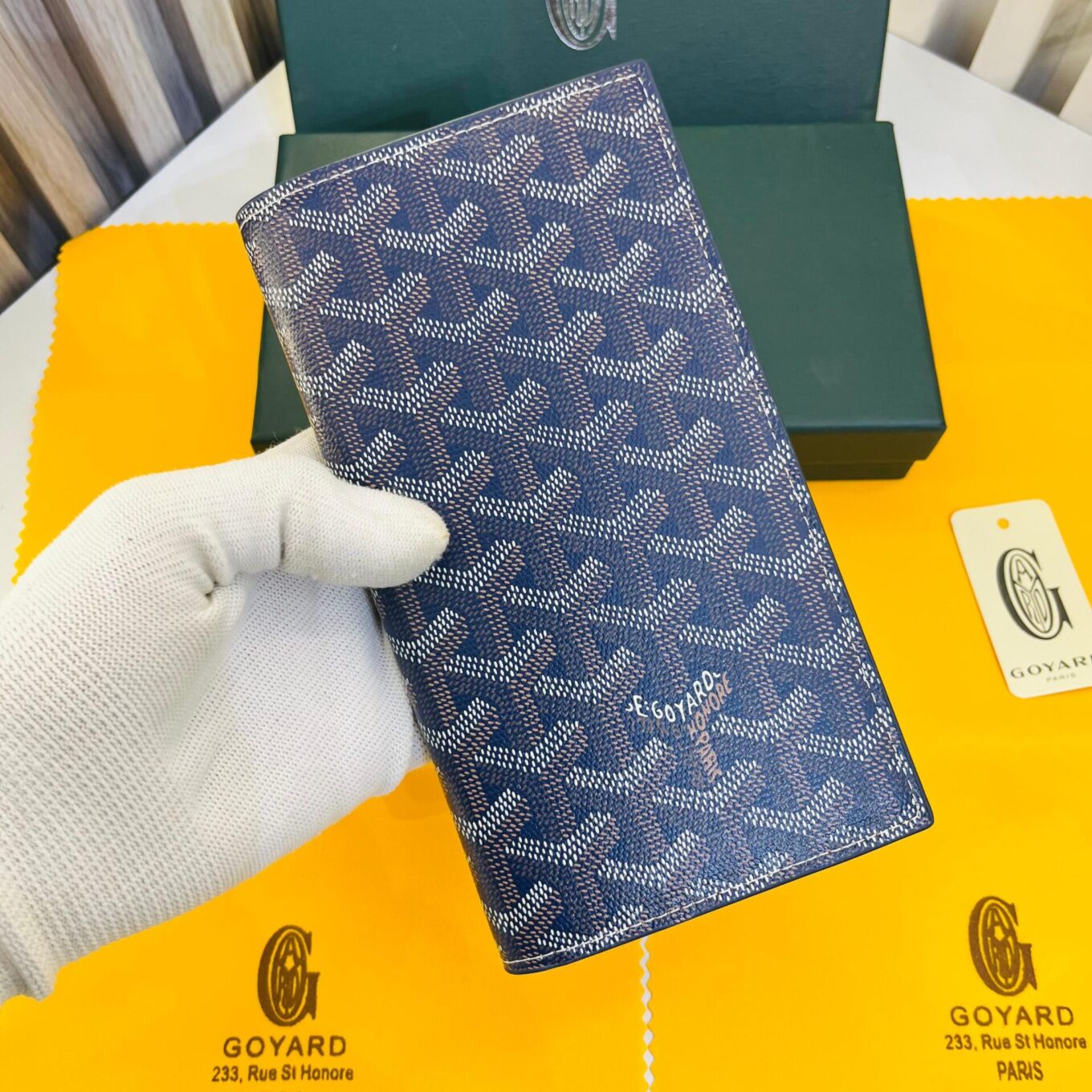 Goyard Grenelle Blue Long Premium Wallet