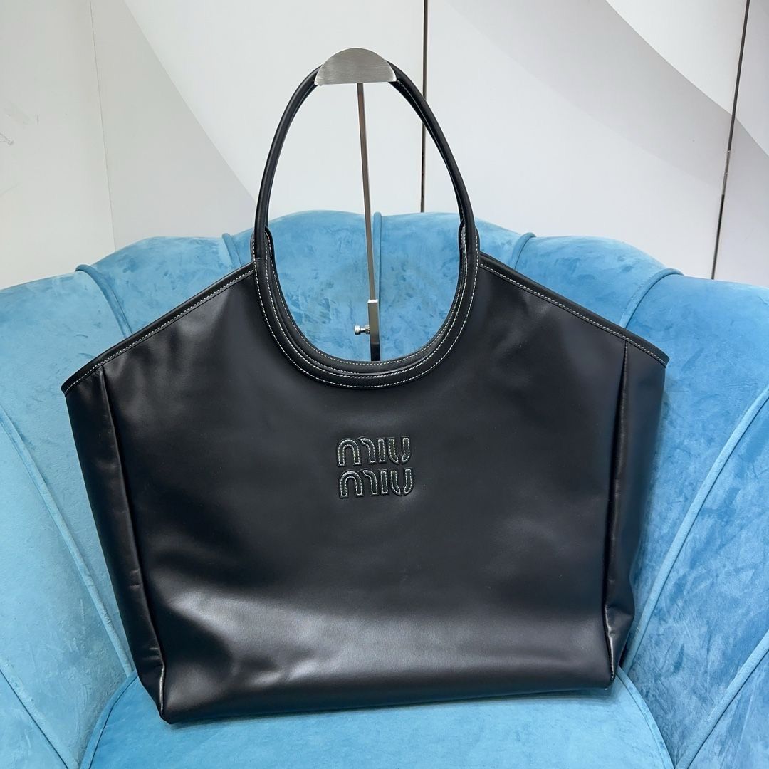 Miu Miu Nappa Large Ivy Black Premium Quality Tote Bag (With box)