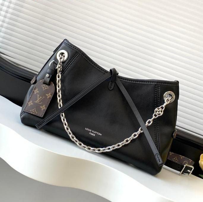 Louis Vuitton Black Carryall Premium Quality Shoulder Bag (With Box)
