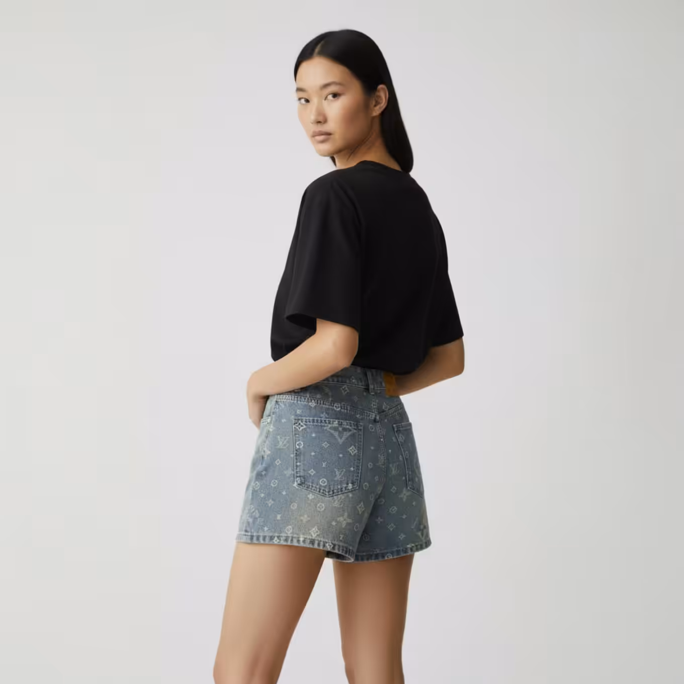 Louis Vuitton Monogram Denim Shorts For Women