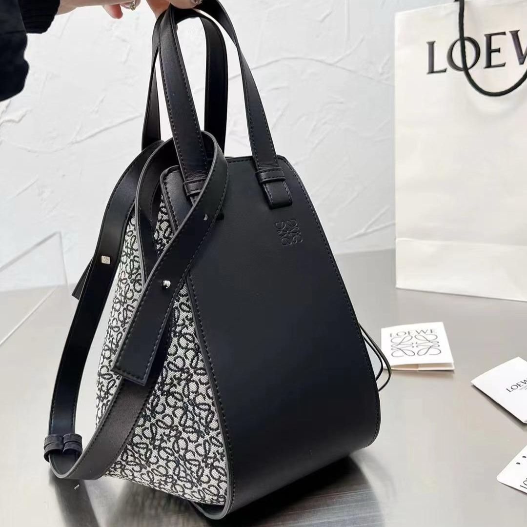 WhatsApp Image 2025-05-02 at 1.38.57 PM Loewe Hammock Black Premium Quality Shoulder Bag (With Box)