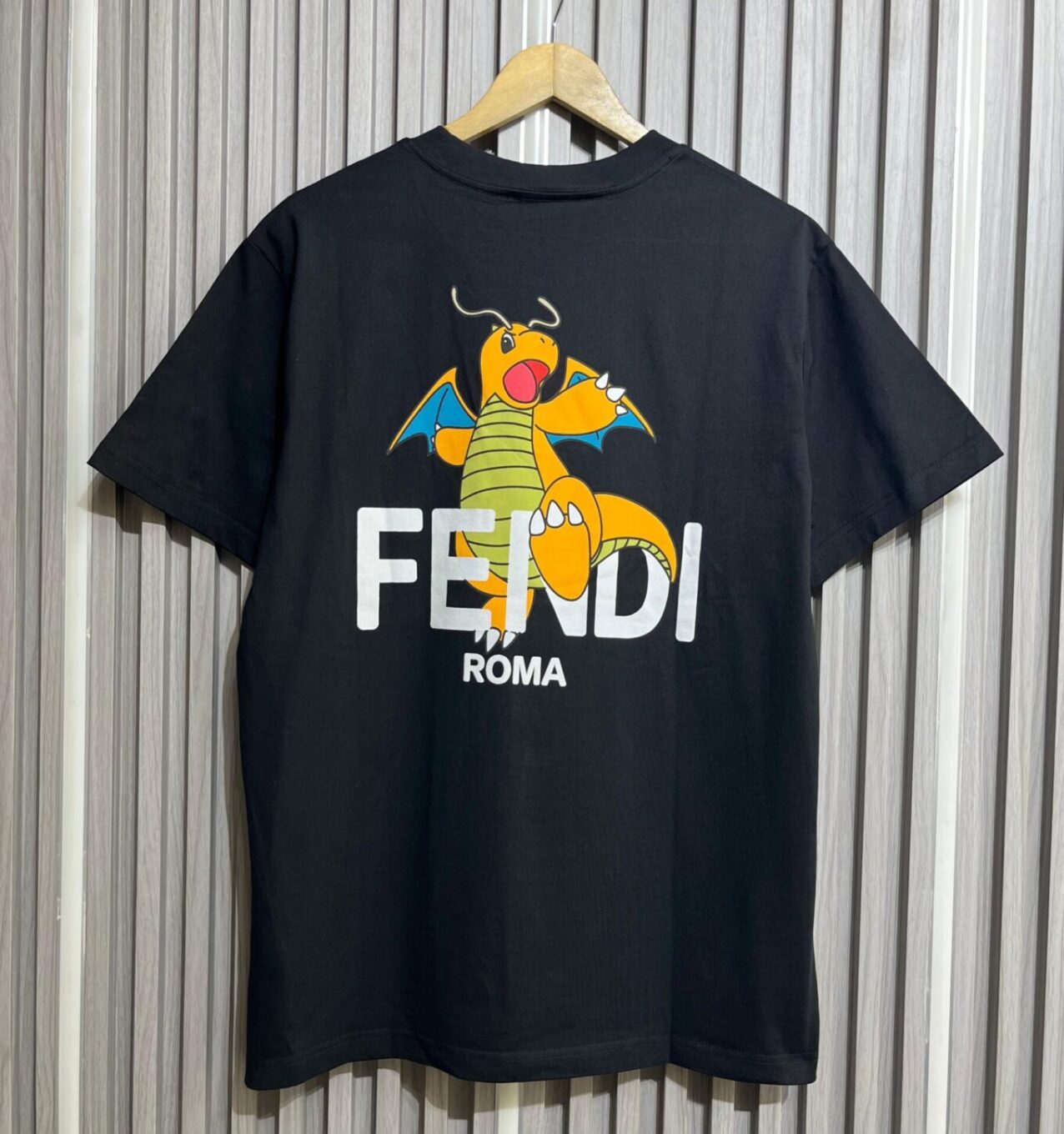 Fendi Dragon Black Tshirt For Men