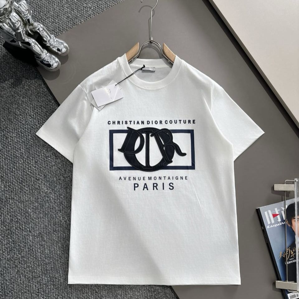WhatsApp Image 2025-05-10 at 12.45.22 PM Dior Avenue Montaigne White Tshirt For Men