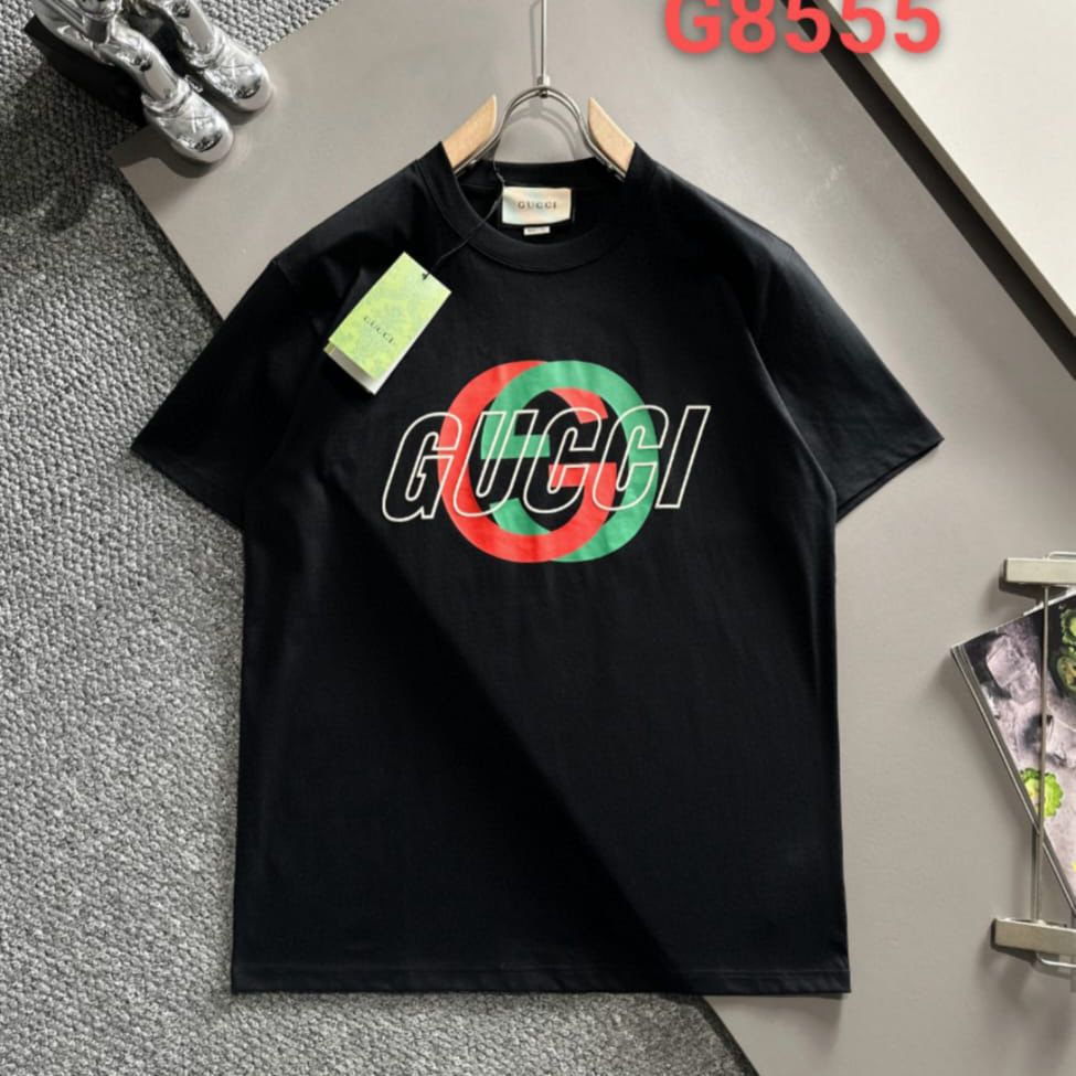 Gucci Monogram Black Tshirt For Men