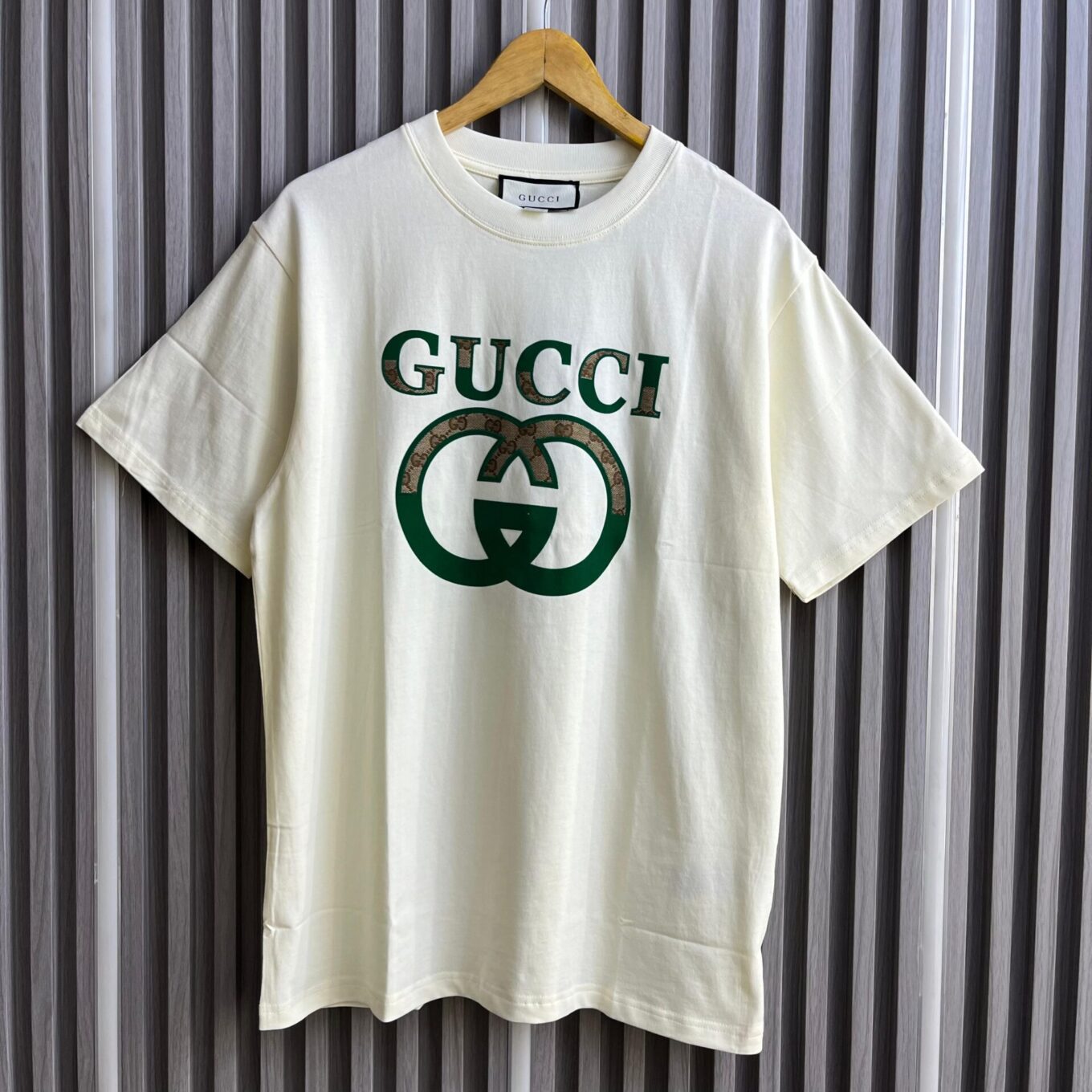 Gucci Monogram Premium White Tshirt For Men