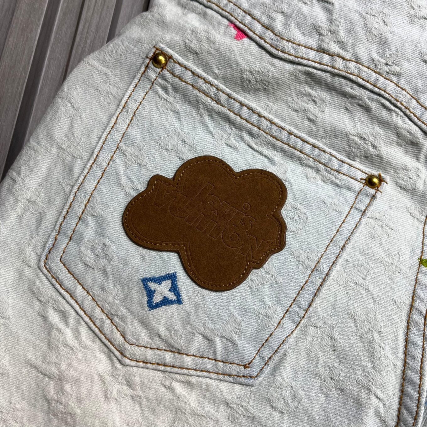 Louis Vuitton Summer Jaquard Denim Shorts For Women