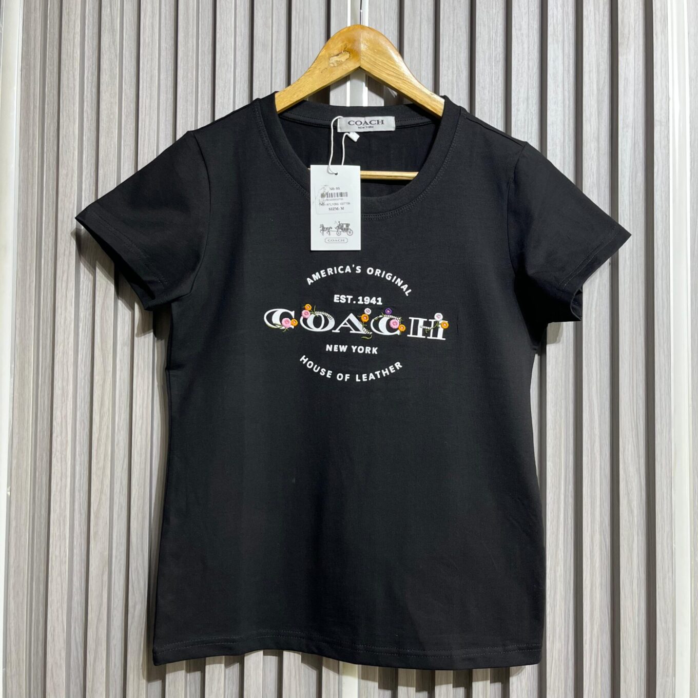 Coach Logo Black T-shirt For Women