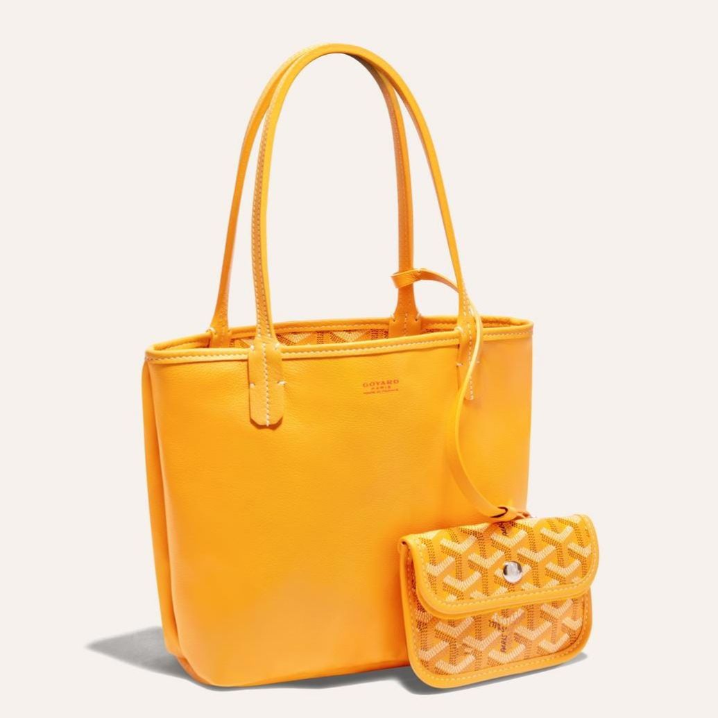 Goyard Anjou Mini Inside Out Yellow Tote