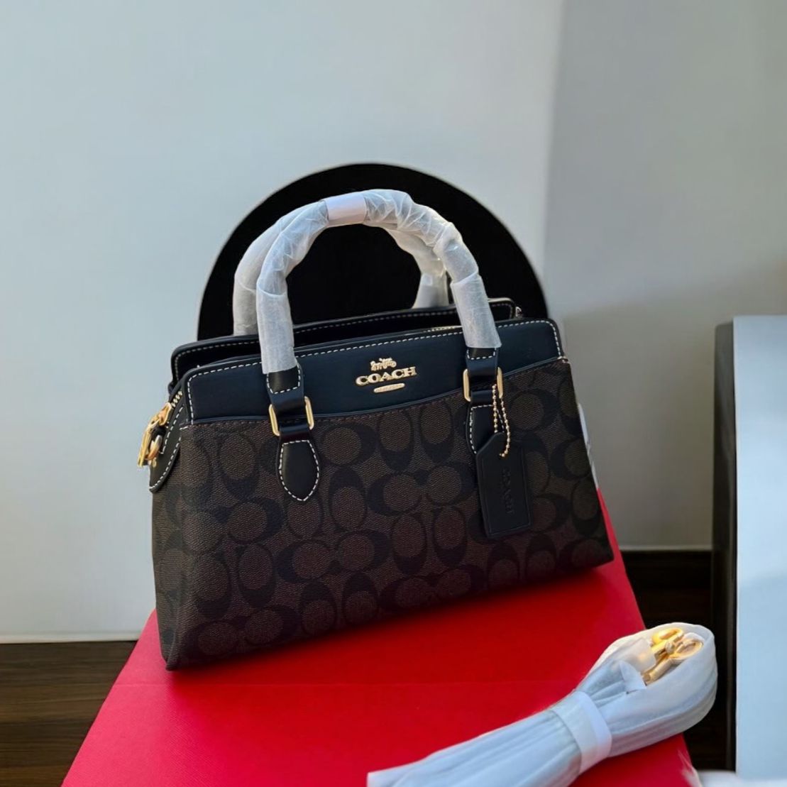 WhatsApp Image 2025-06-04 at 11.20.38 AM Coach Darcie Carryall Coffee Medium Handbag (With Box)