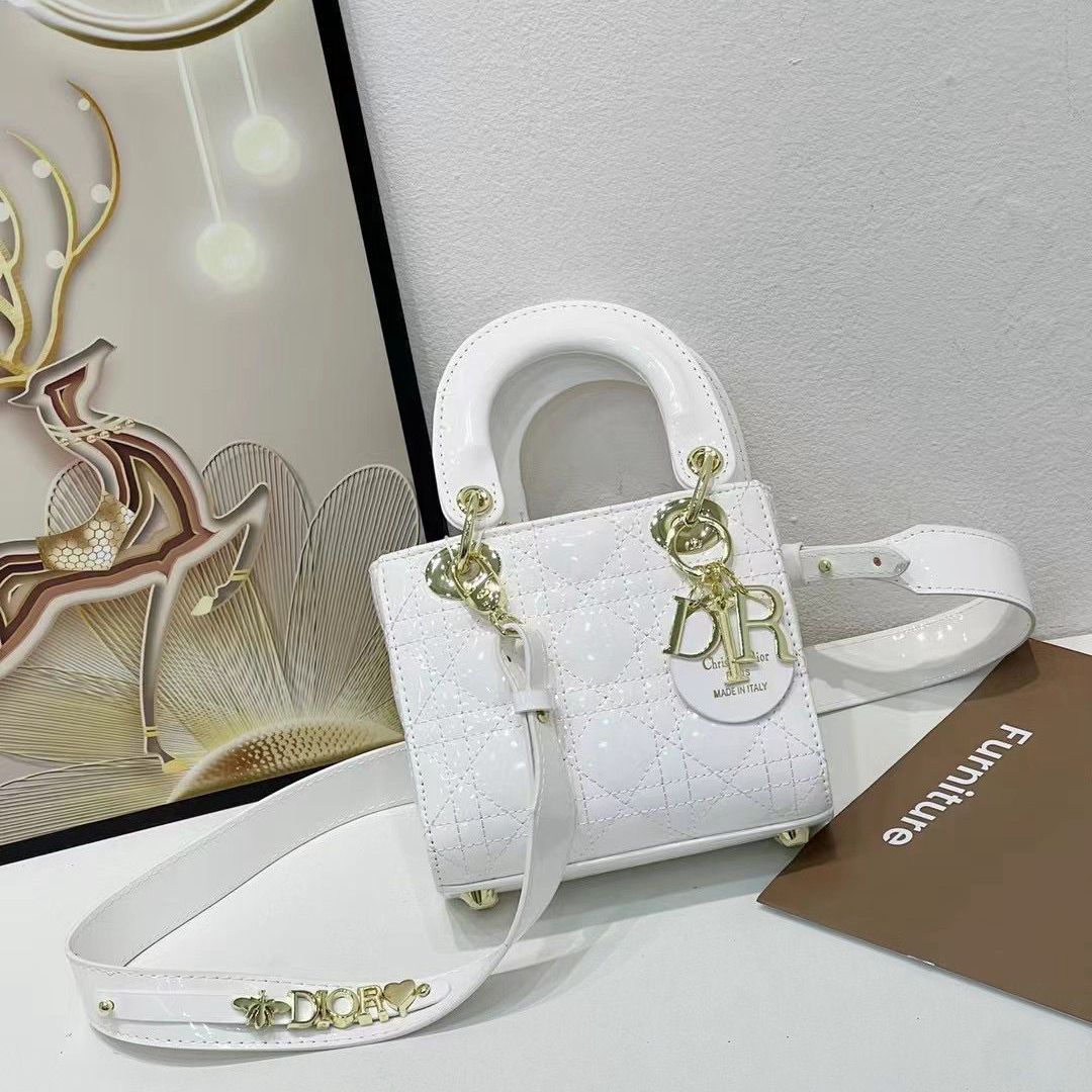 WhatsApp Image 2025-06-04 at 12.38.40 PM Lady Dior White Patent Small Handbag (With Box)
