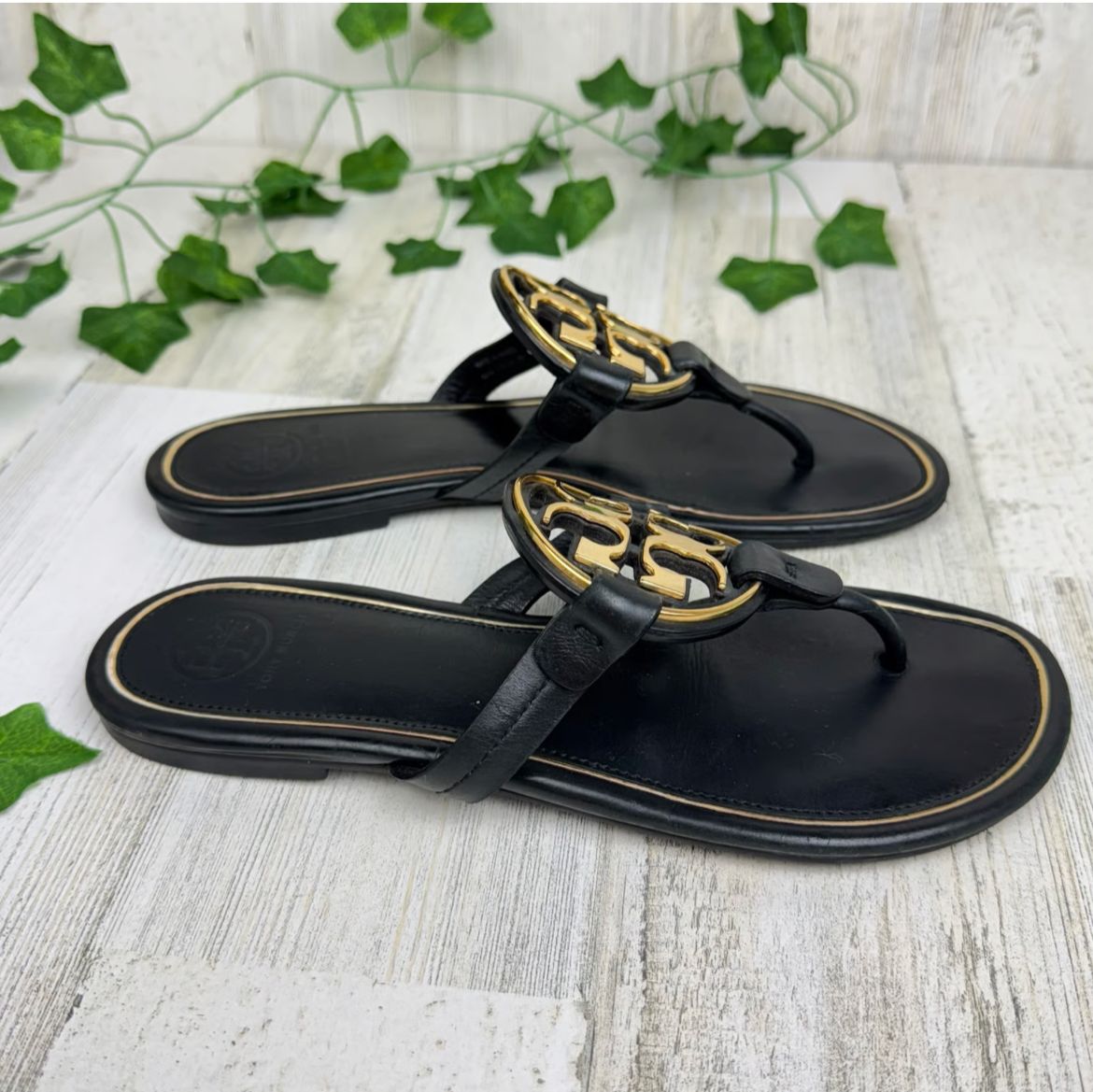 WhatsApp Image 2025-06-11 at 4.04.39 PM (1) Tory Burch Miller Black Thong Sandal For Women