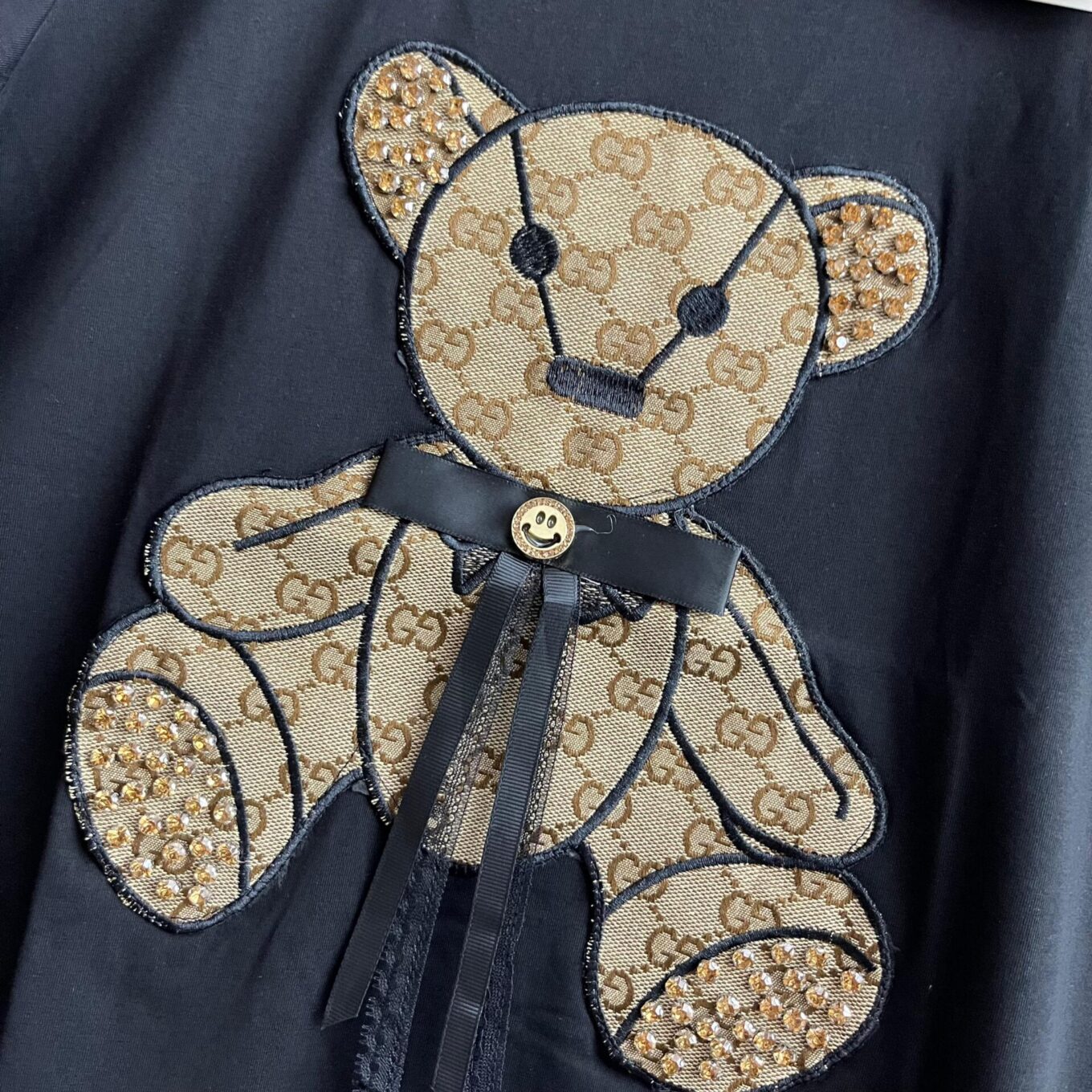 Gucci Teddy Black Tshirt For Women