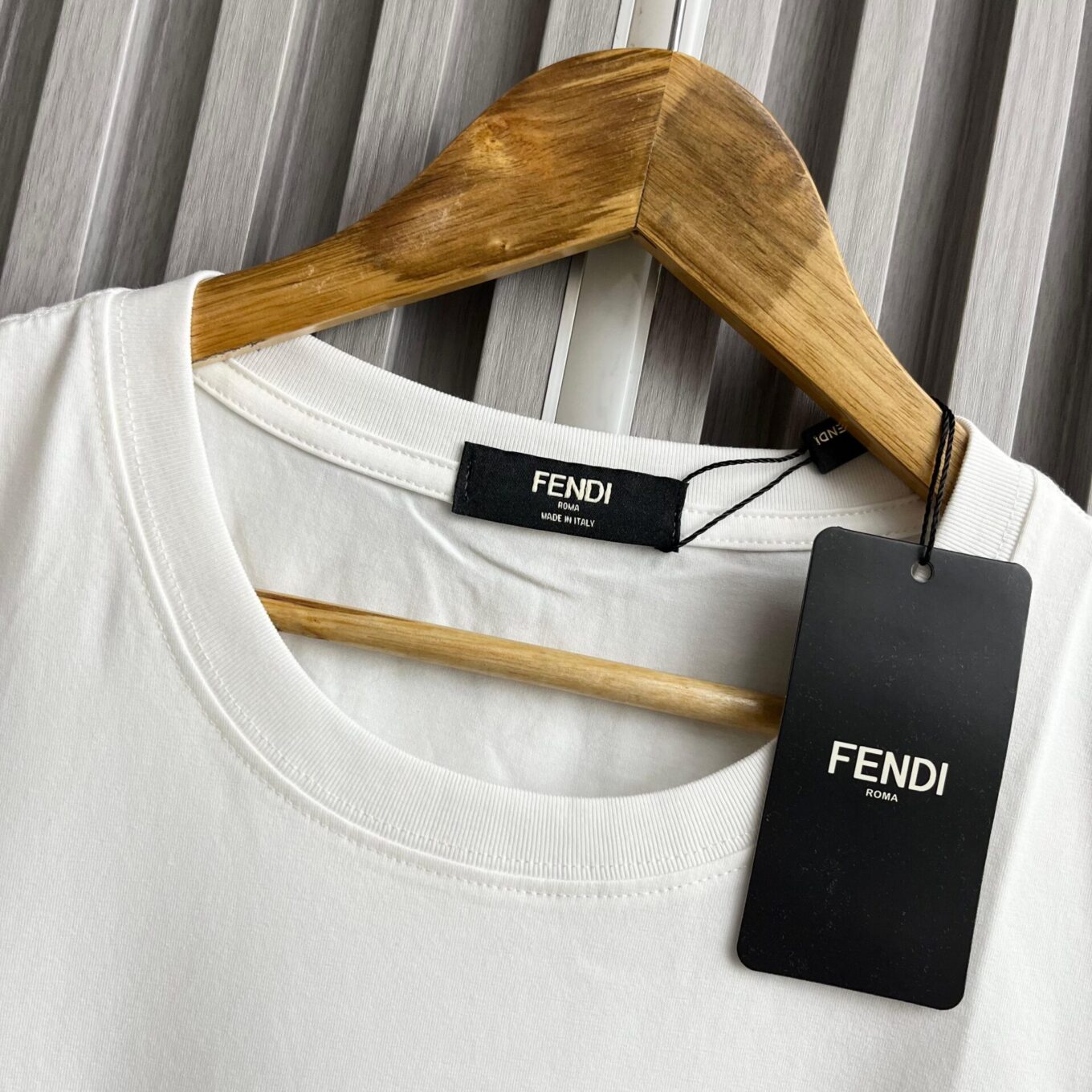 Fendi White Stone Tshirt For Women