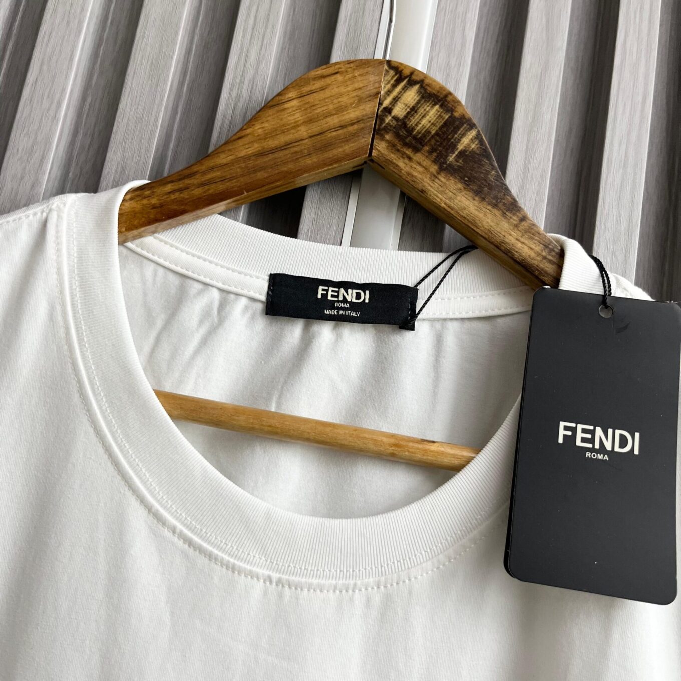 Fendi White 3D Logo Tshirt For Women