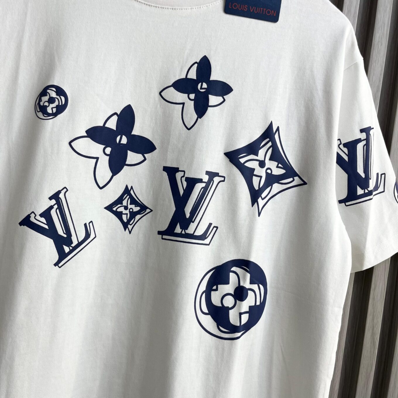 Louis Vuitton White Printed Oversized T-shirt  For Women