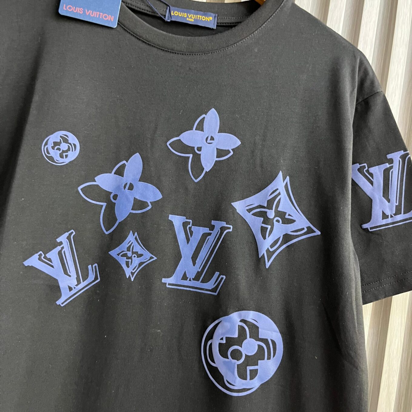 Louis Vuitton Black Printed Oversized T-shirt  For Women