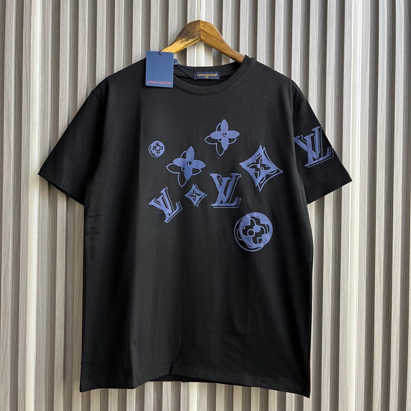Louis Vuitton Black Printed Oversized T-shirt  For Women