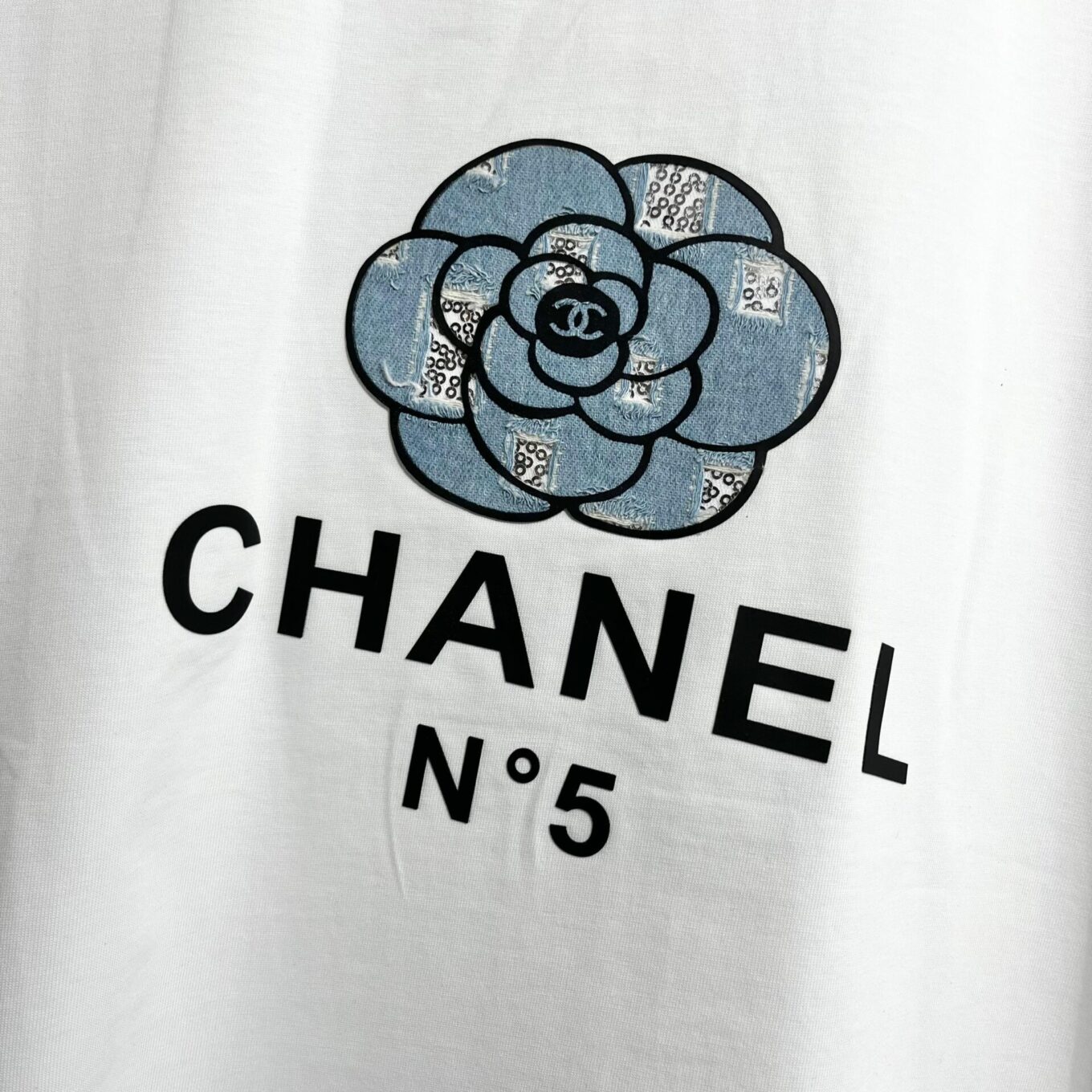 WhatsApp Image 2025-06-17 at 12.05.42 PM (1) Chanel Flower White Oversized T-shirt For Women
