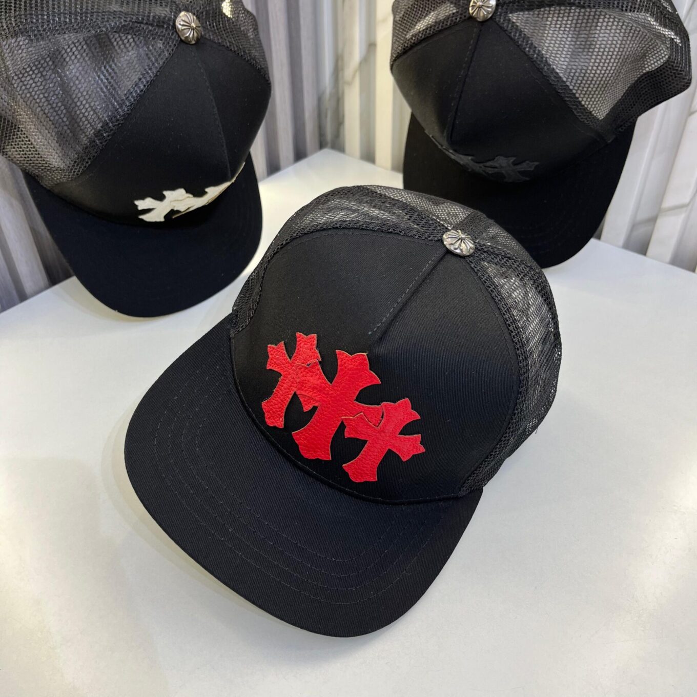 Chromeheart Cemetary Black Red Baseball Cap