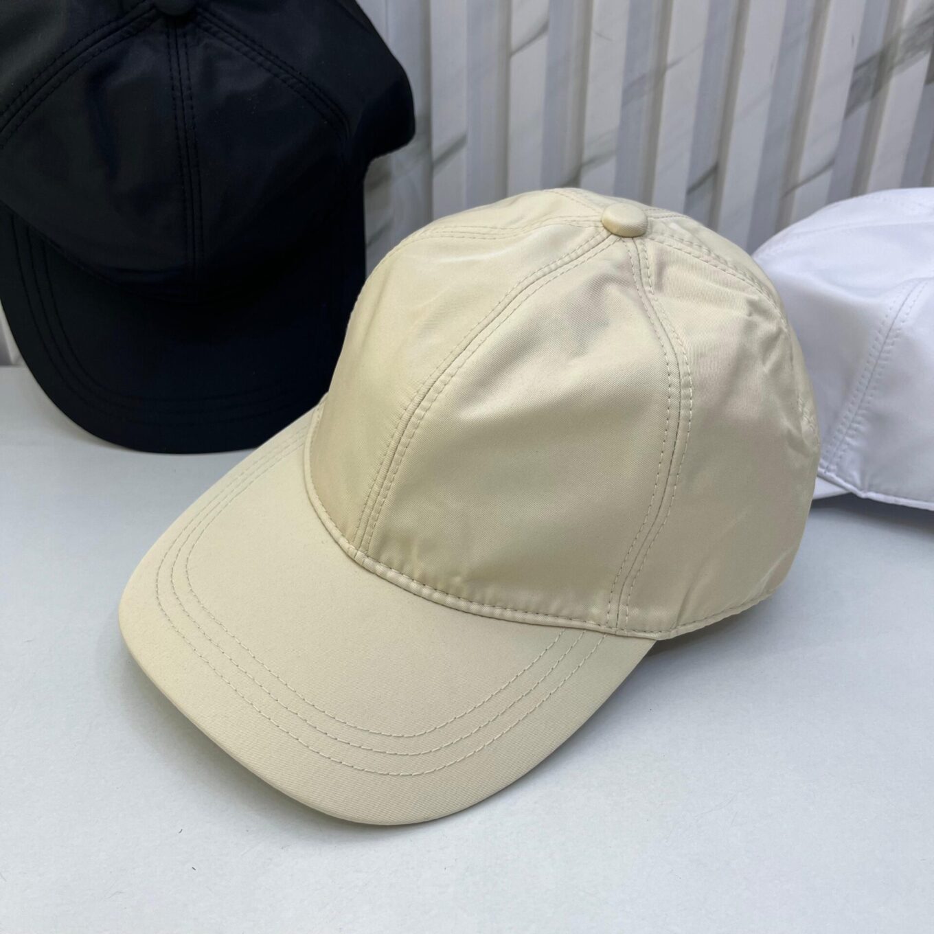 Prada Beige Baseball Cap