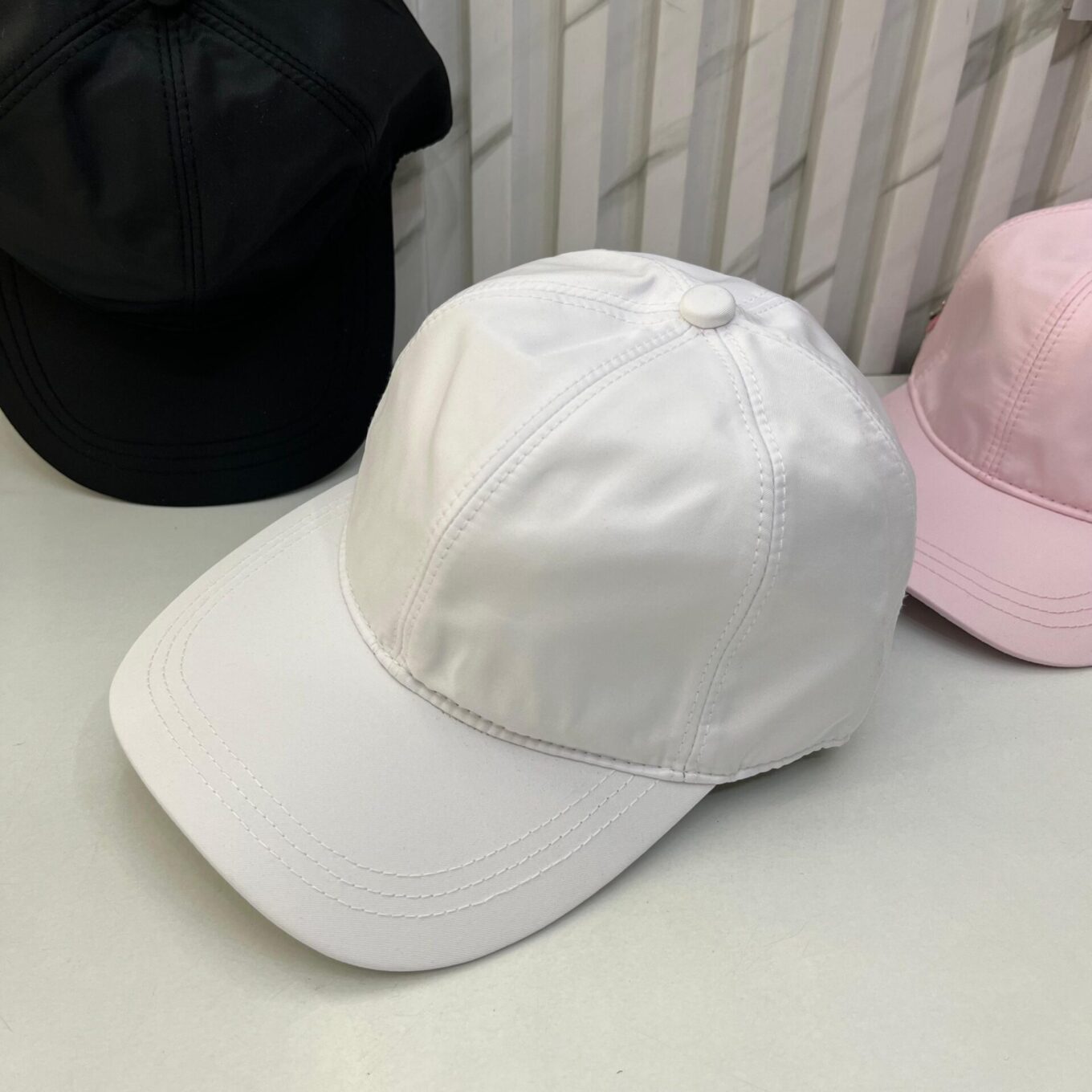 Prada White Baseball Cap