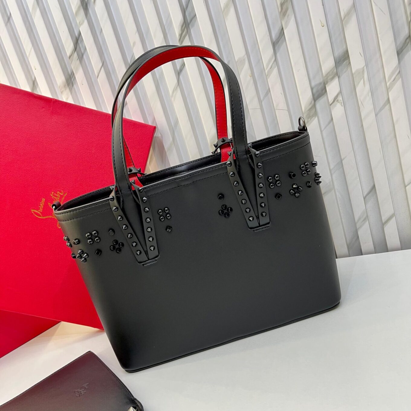 Christian Louboutin Cabata Black Small Tote Bag (With Box)