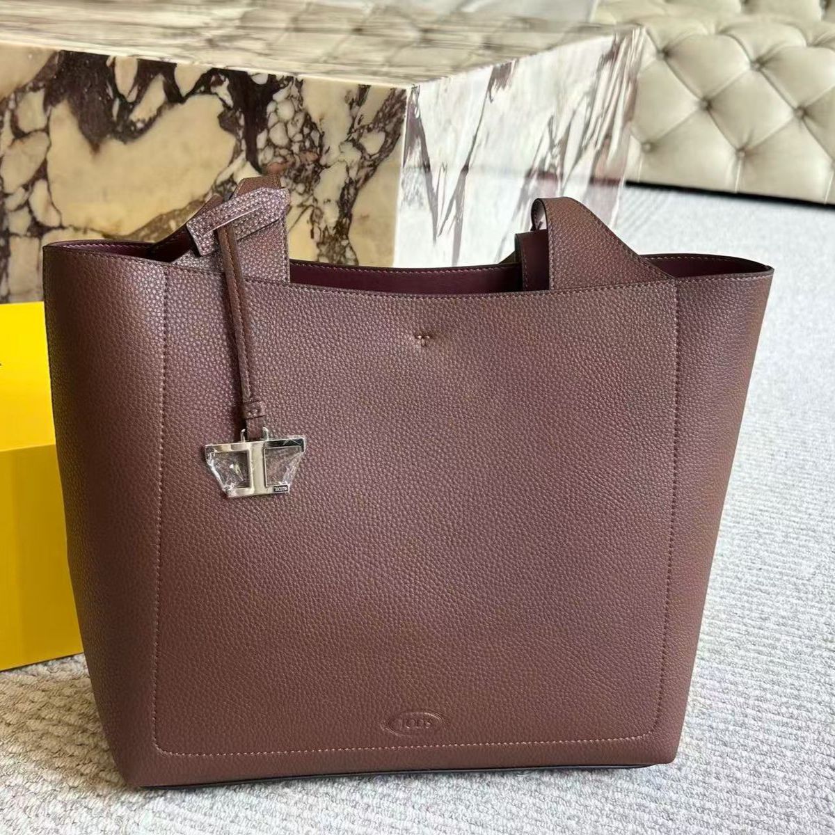 WhatsApp Image 2025-07-10 at 4.22.44 PM Tods T Timeless Coffee Medium Tote Bag (With Box)