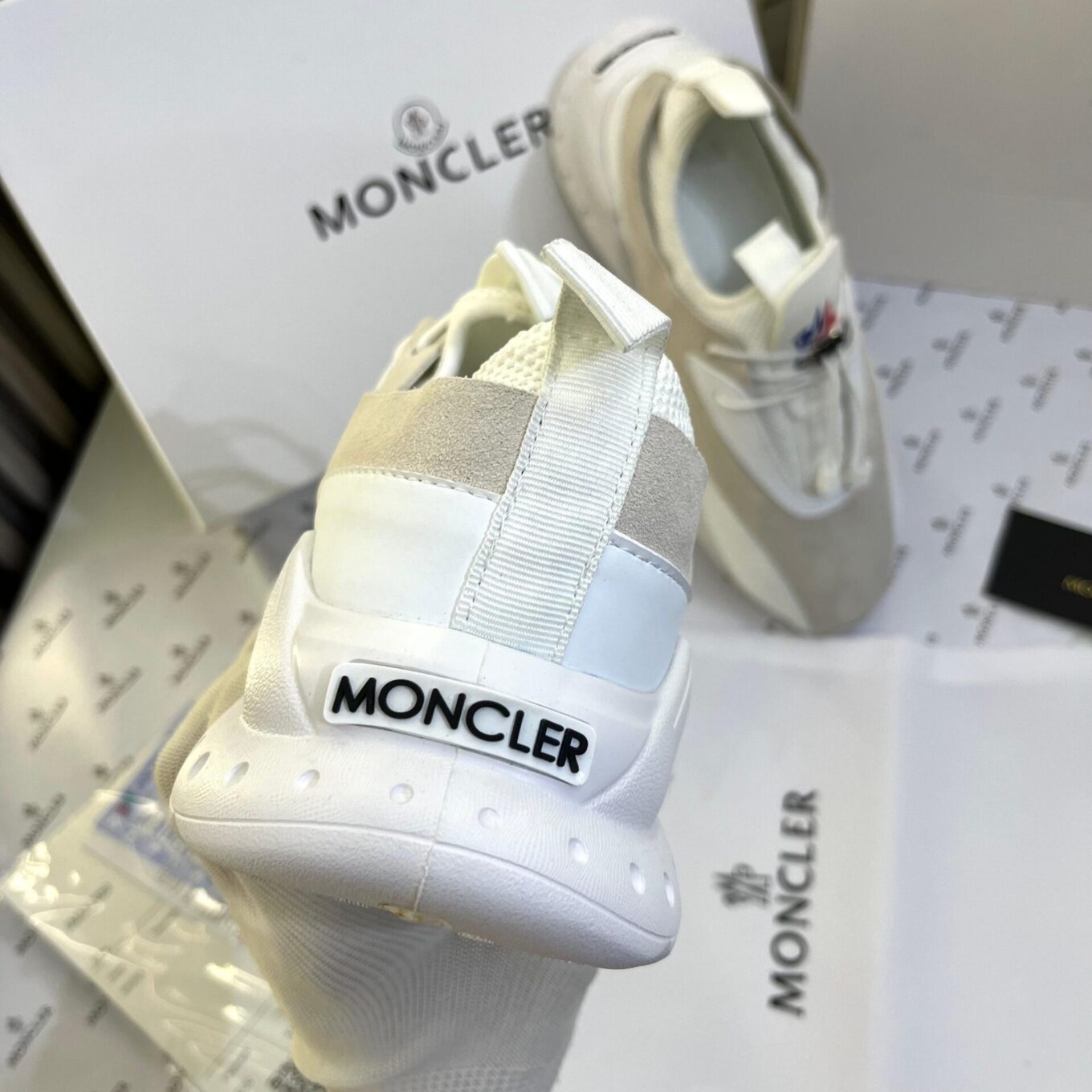 Moncler White Trailgrip Premium Sneaker