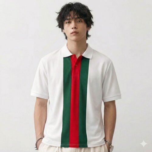 Gucci Web-Stripe White Men’s Polo Tshirt