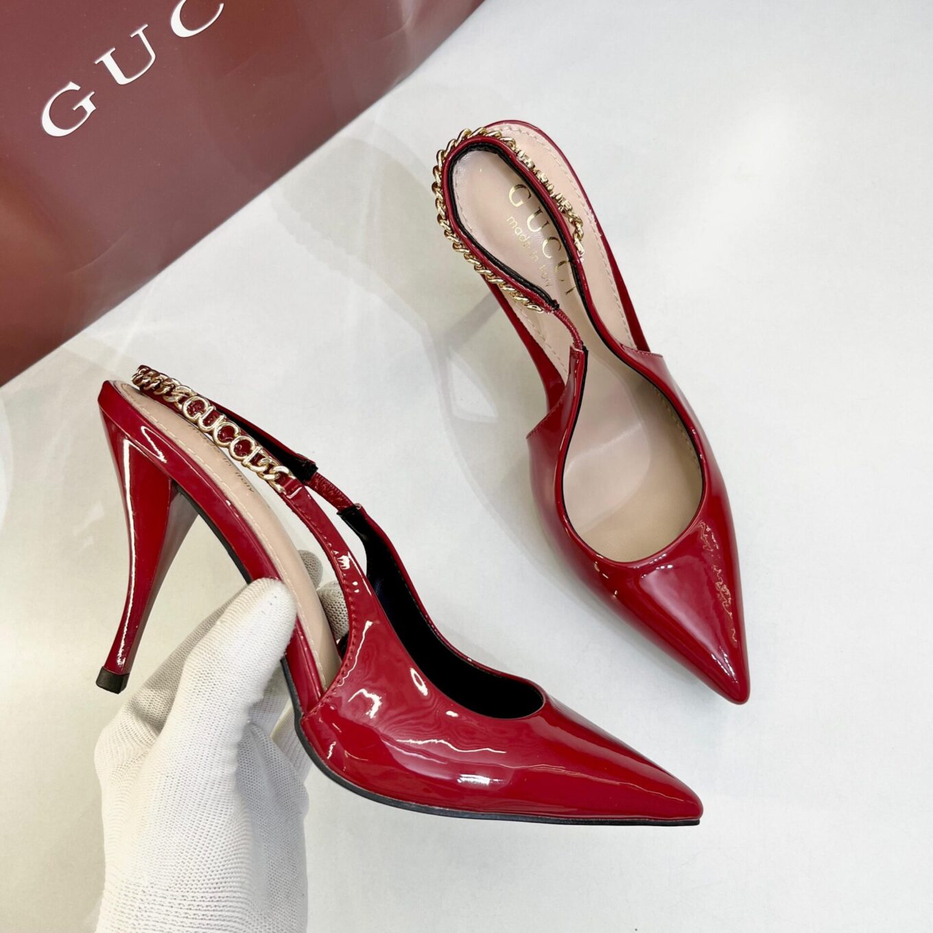 Gucci Signoria Wine High Heel