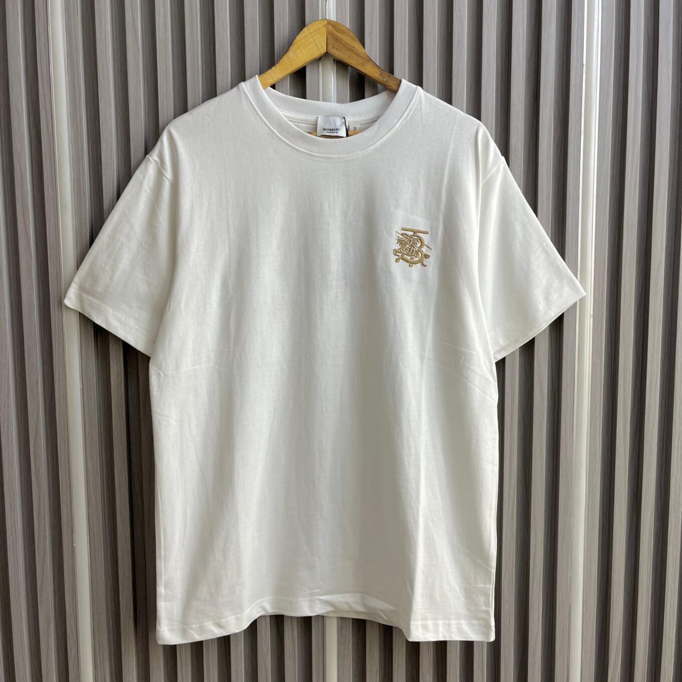 Burberry-Inspired White Oversized T-Shirt for Men