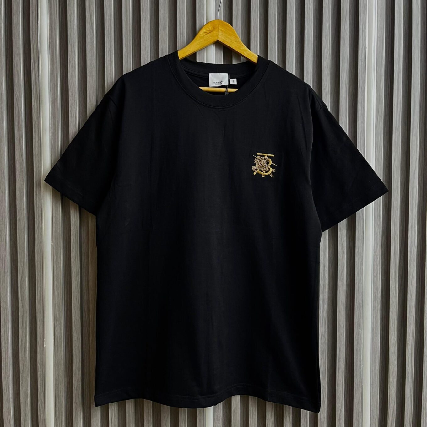 Burberry Inspired Black Oversized T-Shirt for Men